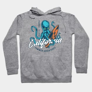 Vintage octopus illustration california Hoodie